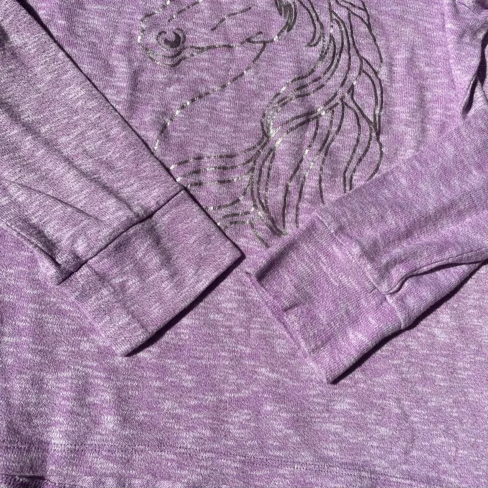 4/$25 The Children’s Place Purple Unicorn Long Sleeve Top Size 16 XXL